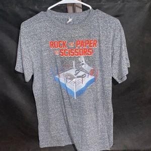 Novelty shirt Rock Paper Scissors